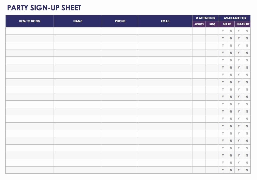 Free Sign In Sheet Template Fresh Free Sign In and Sign Up Sheet Templates