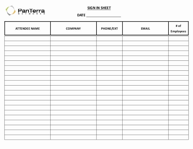 Free Sign In Sheet Template Luxury 4 Sign In Sheet Templates formats Examples In Word Excel