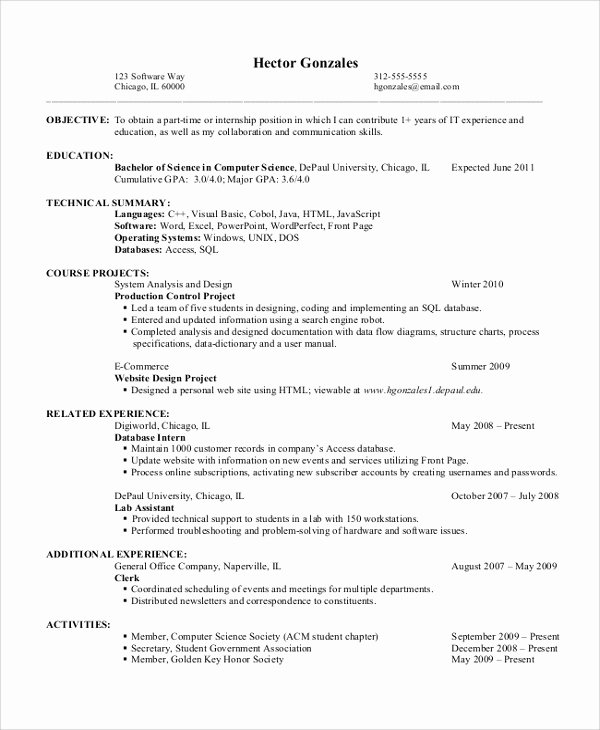 Generic Objective for Resume Awesome Resume Objective Example 10 Samples In Word Pdf