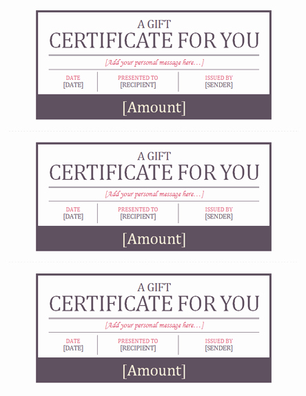 Gift Certificate Template Pages Awesome Certificates Fice