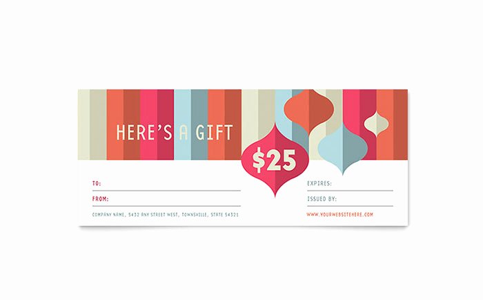 Gift Certificate Template Pages Elegant Modern ornaments Gift Certificate Template Word &amp; Publisher