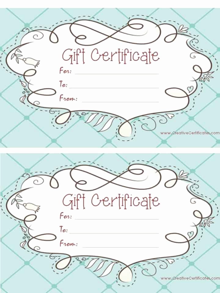 Gift Certificate Template Pages Fresh Free Gift Certificate Template