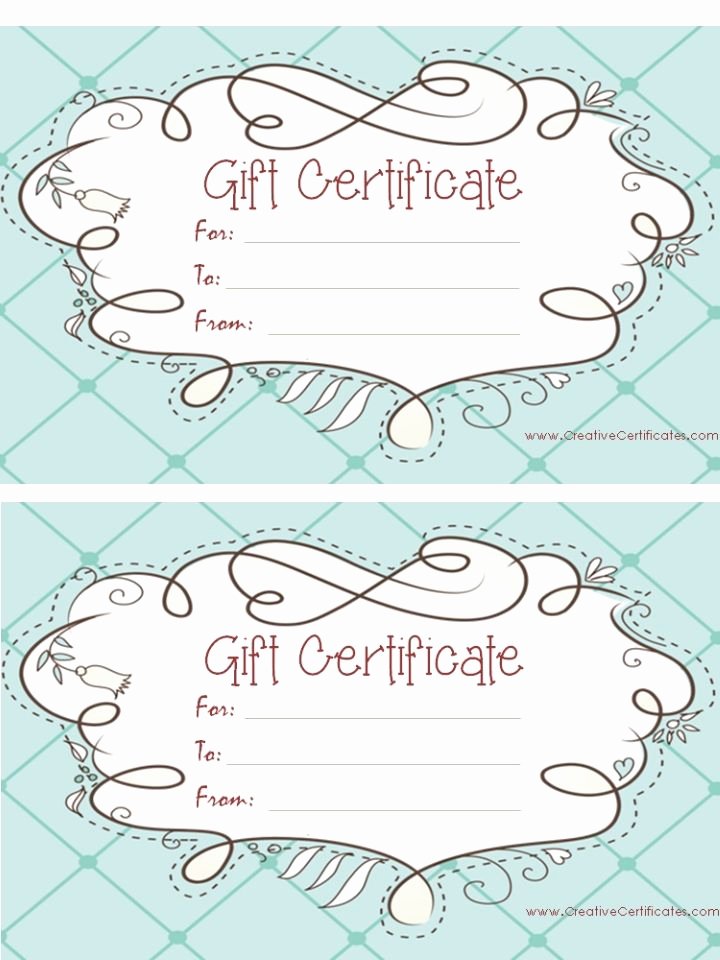 Gift Certificate Template Pages Luxury Light Blue T Certificate Template with A Cute Design