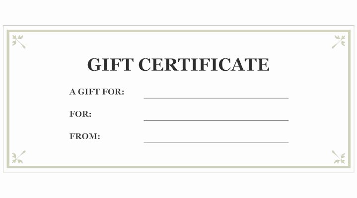Gift Certificate Template Pages New Gift Certificate