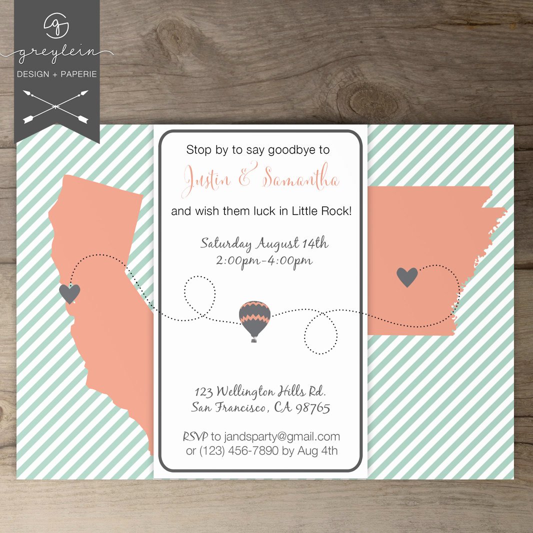 Going Away Party Invitation Best Of Moving Going Away Party Invitations Invites