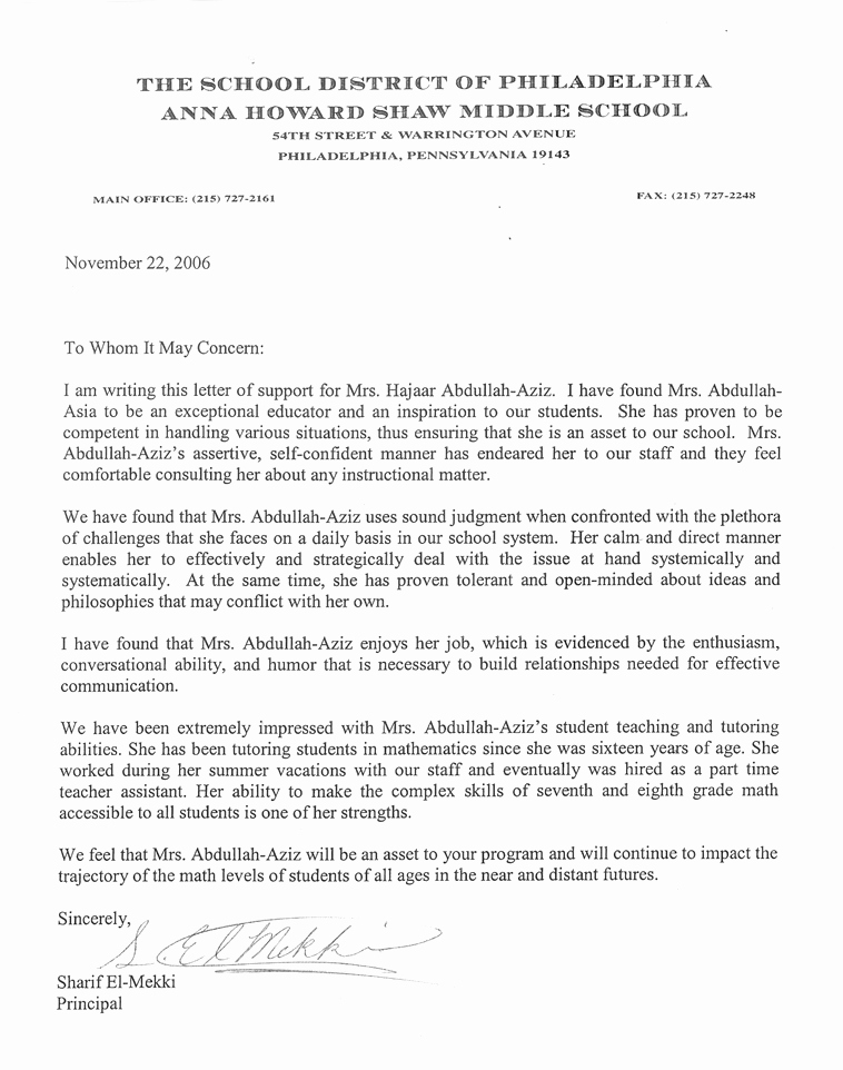 Grad School Letter Of Recommendation Awesome Grad School Re Mendation Letter for Grad School
