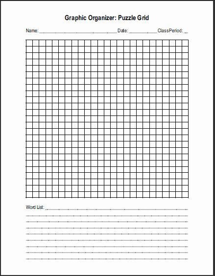 Graph Paper Template Word Fresh Free Printable Blank Word Search Puzzle Grid for Teachers