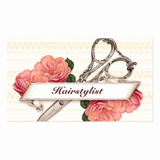 Hair Salons Business Cards Beautiful Vintage Floral Hairstylist Hair Stylist Pink Girly