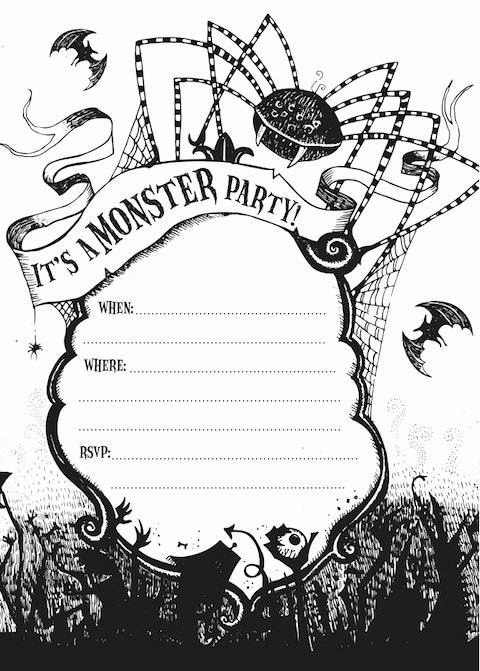 Halloween Party Invitation Template New Free Printable Halloween Party Invitations Templates