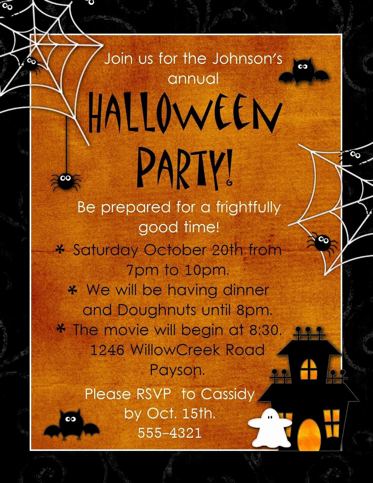 Halloween Party Invitation Template Unique Halloween Invitation Template Free