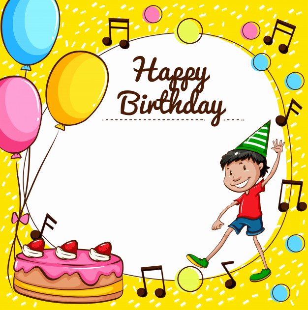 Happy Birthday Card Template Awesome Happy Birthday Card Template Vector