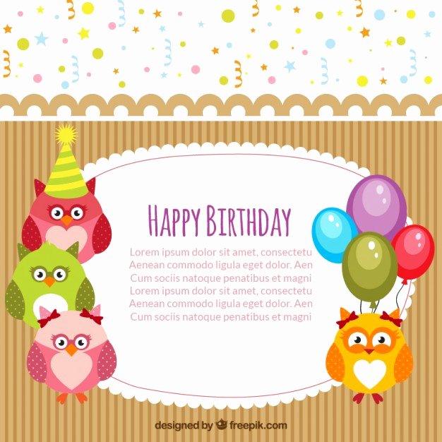 Happy Birthday Card Template Best Of Happy Birthday Card Template Vector