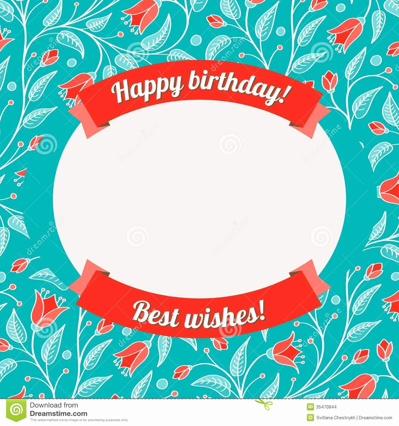 Happy Birthday Card Template Elegant Birthday Card Template
