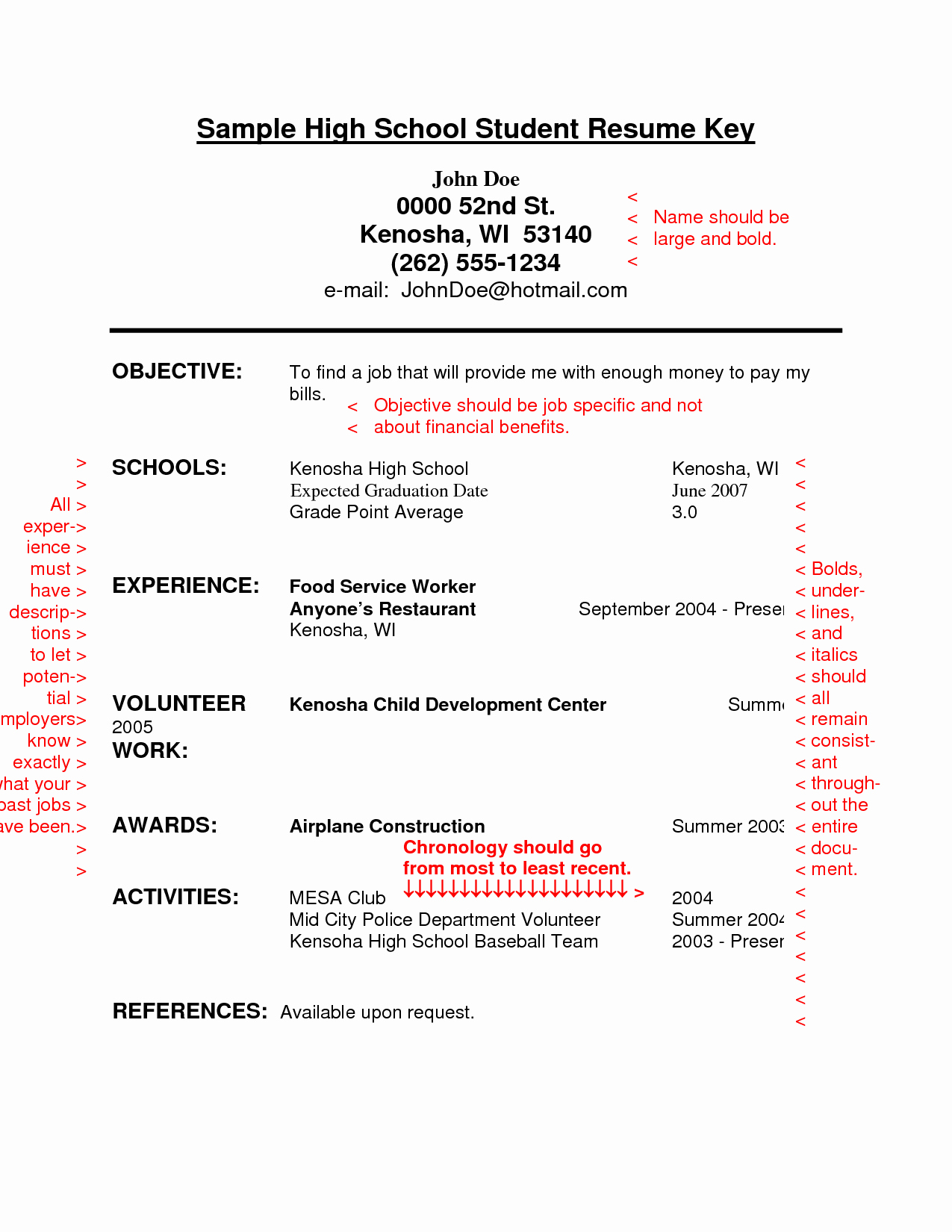 High School Job Resume New Resume Sample for High School Students with No Experience