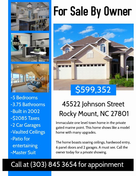 Home for Sale Flyer Best Of Real Estate Flyer Template
