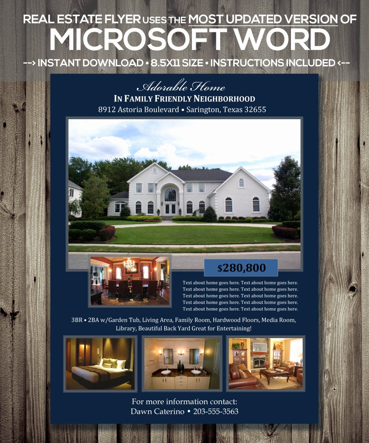 Home for Sale Flyer Inspirational Real Estate Flyer Template Microsoft Word Cx Version