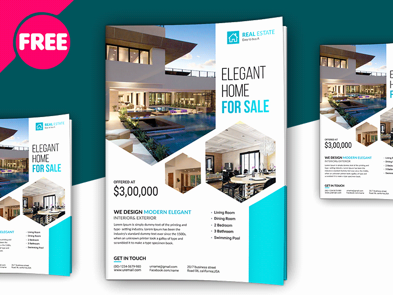 Home for Sale Flyer Unique Free Psd Premium Real Estate Flyer Template by Free