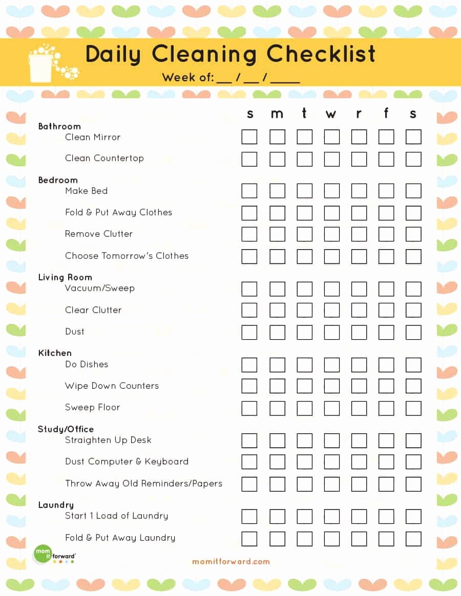 House Cleaning Checklist Template Beautiful 40 Printable House Cleaning Checklist Templates Template Lab