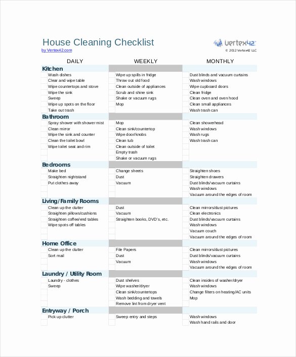House Cleaning Checklist Template Inspirational Editable Cleaning Schedule Template