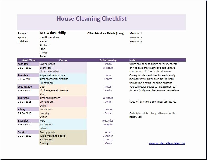 House Cleaning Checklist Template Inspirational My House Cleaning Checklist Template