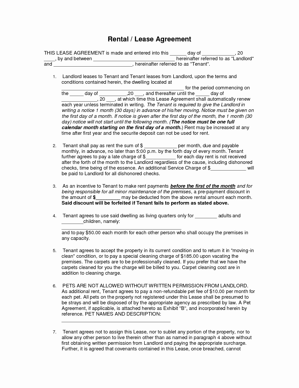 House Rental Agreement Template Best Of Free Copy Rental Lease Agreement 1275px
