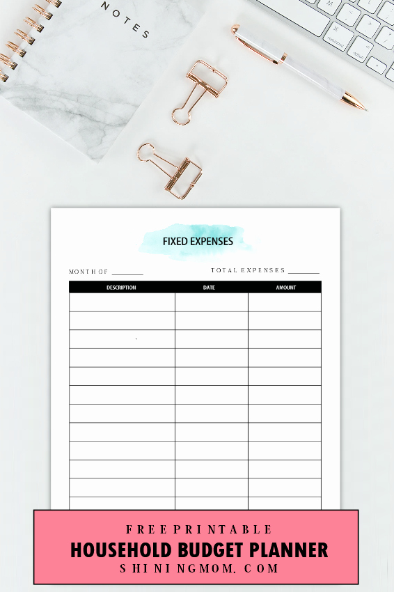 Household Budget Template Printable New Free Printable Household Bud Template that Works