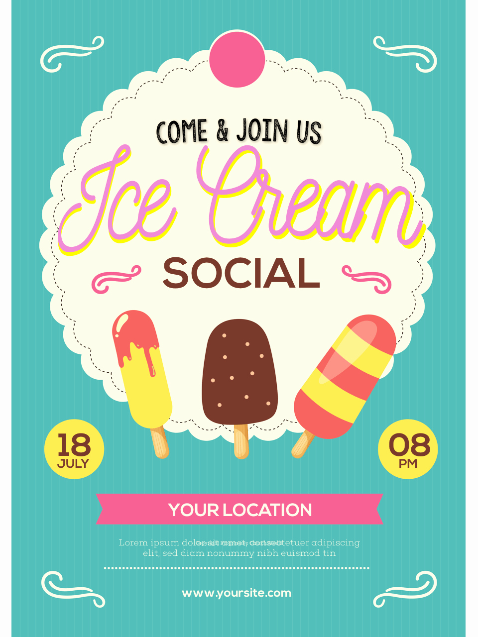 Ice Cream social Flyer Unique Ice Cream social Flyer