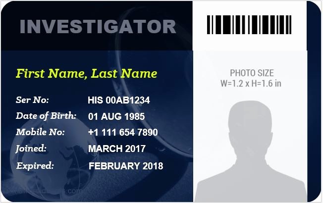 Id Card Template Word Awesome 5 Best Investigator Id Card Templates Ms Word