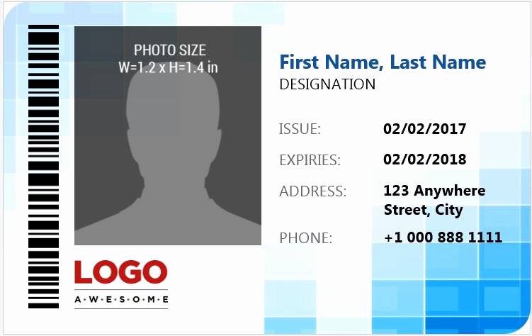 Id Card Template Word Awesome Ms Word Id Badge Sample Template