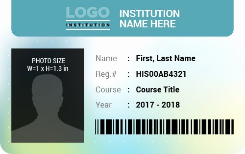 Id Card Template Word Beautiful Student Id Card Templates for Ms Word