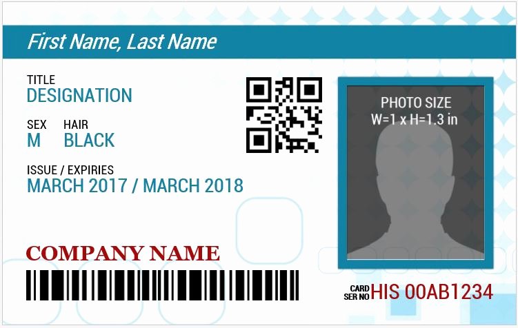 Id Card Template Word Lovely Ms Word Id Badge Sample Template