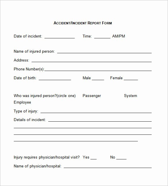 Incident Report Template Word Awesome 50 Incident Report Templates Pdf Docs Apple Pages