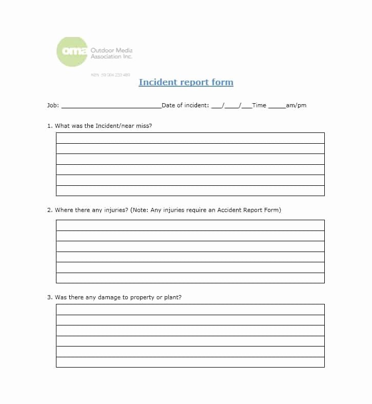 Incident Report Template Word Inspirational 60 Incident Report Template [employee Police Generic]