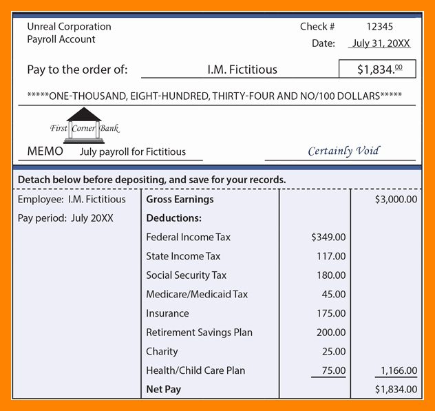 Contractor Pay Stub Template