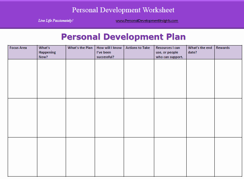 Individual Developent Plan Template Fresh 6 Personal Development Plan Templates Excel Pdf formats