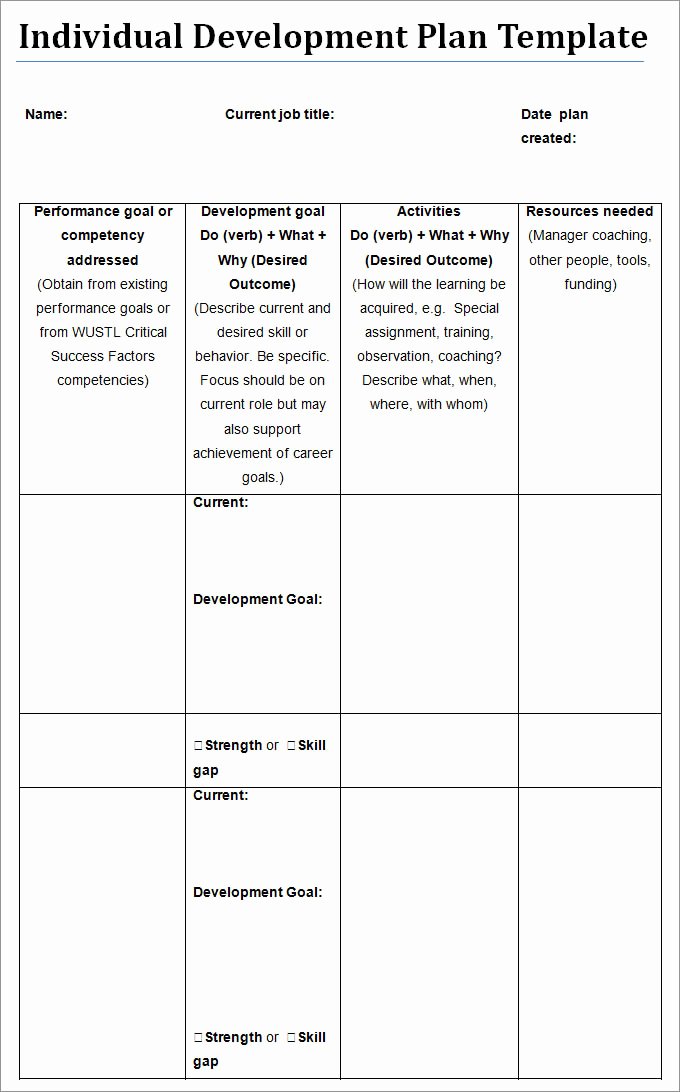 40 Individual Development Plan Examples Desalas Template