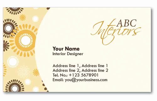 Interior Design Business Cards Luxury 4 Interior Design Business Card Templates In Shop