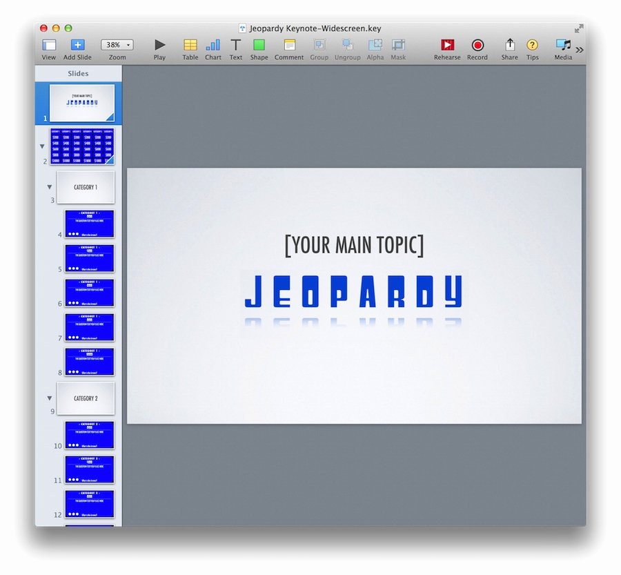 Jeopardy Powerpoint Template 5 Categories Unique Keynote Jeopardy Template for Ipad and Widescreen