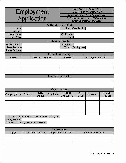 Jobs Application form Pdf Awesome Free Personalized Job Application From formville