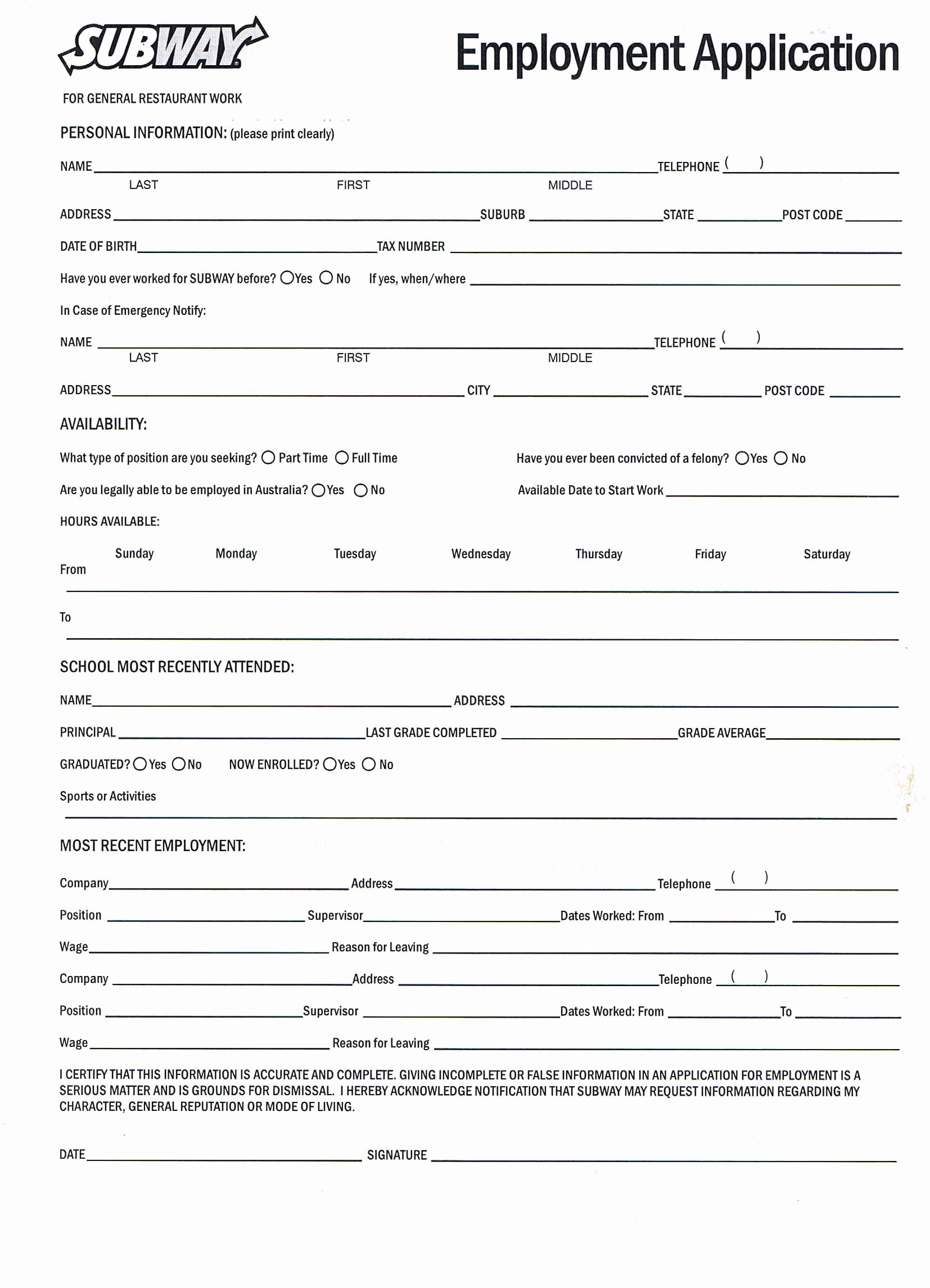 Jobs Application form Pdf Awesome Printable Job Application forms Online forms Download and