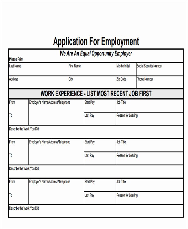 Jobs Application form Pdf Best Of 49 Job Application form Templates