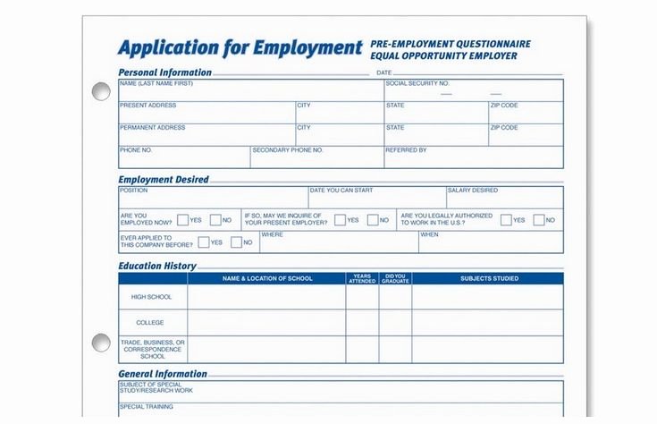 Jobs Application form Pdf Fresh Generic Employment Application form