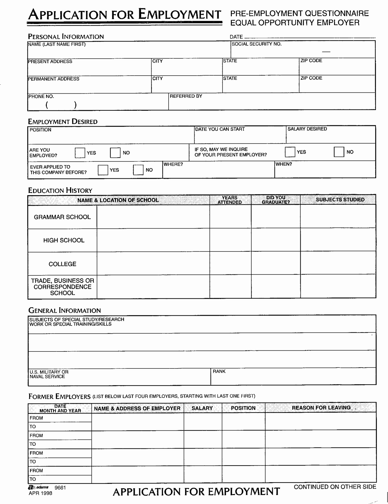 Jobs Application form Pdf Lovely Application for Employment Pdf Employment Pany