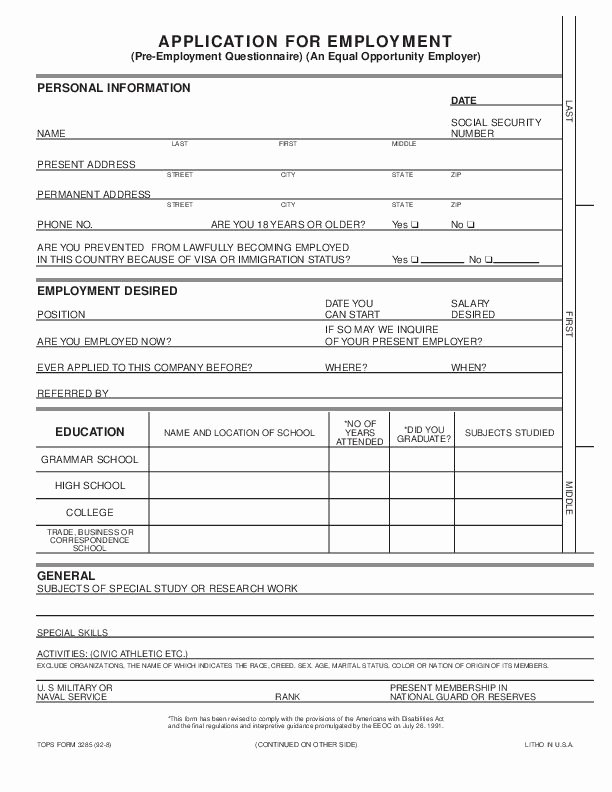 Jobs Application form Pdf Lovely Blank Job Application form Samples Download Free forms