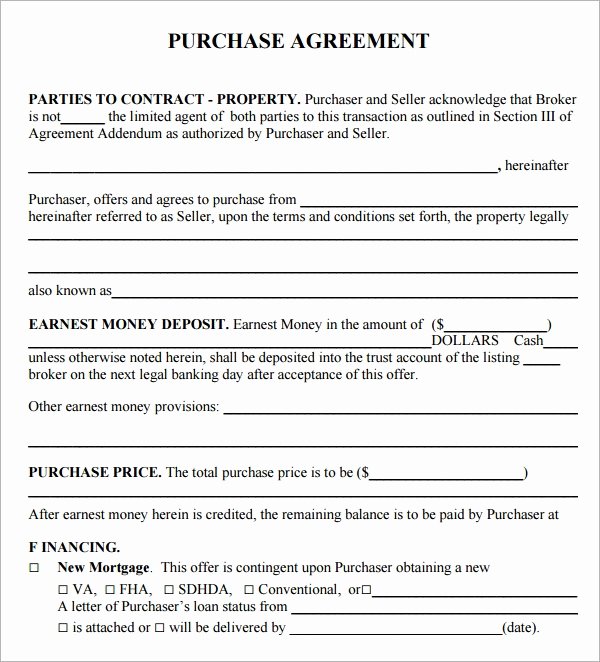 40 Land Purchase Agreement Form Pdf Desalas Template