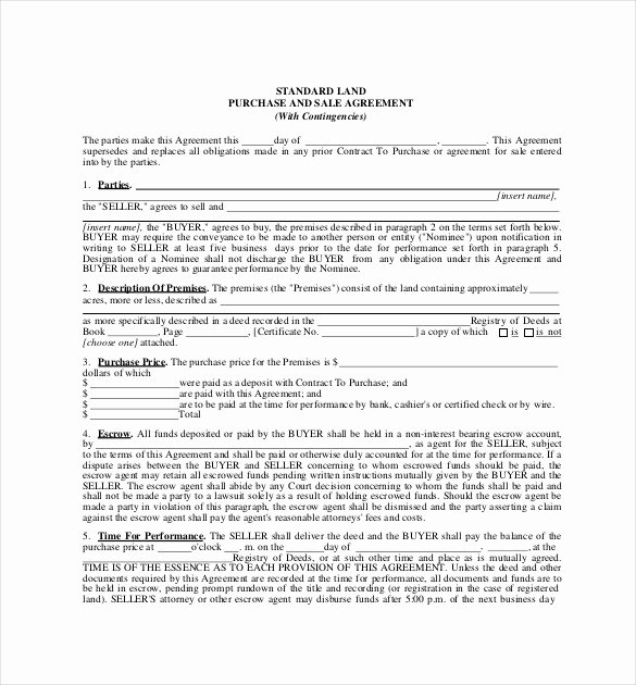 Land Purchase Agreement form Pdf Unique Purchase Agreement Template 28 Free Word Pdf Document