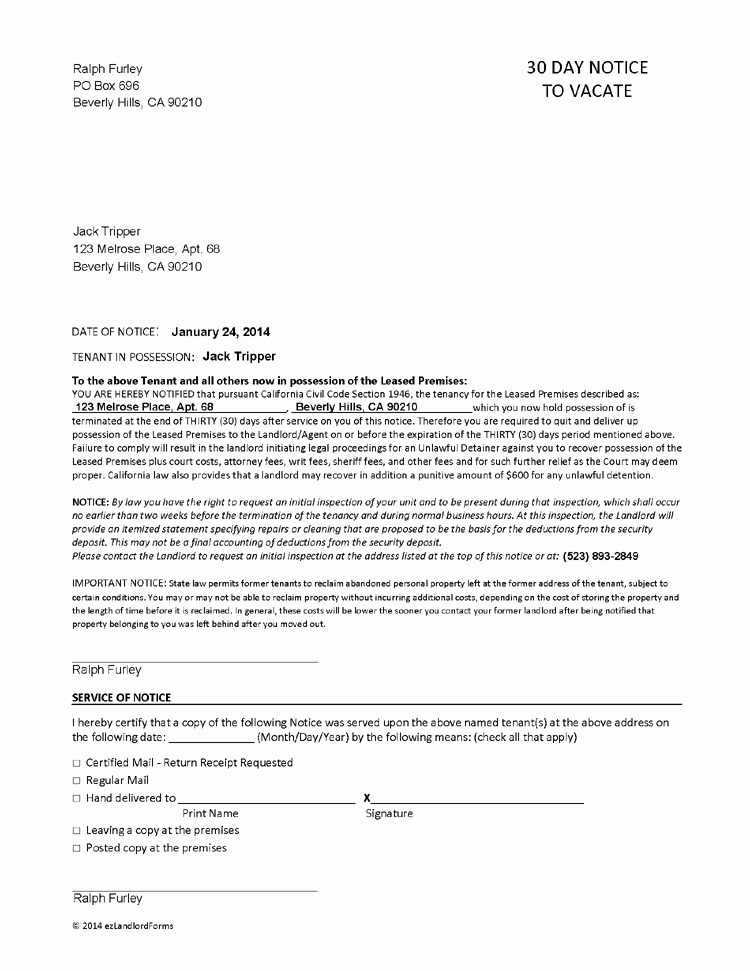 Landlord Notice to Vacate Awesome Landlord Rental forms – Real Estate Legal