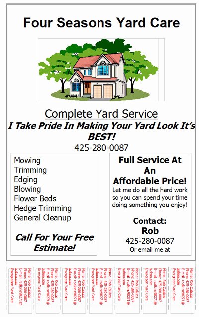 Lawn Care Flyer Template Beautiful Couvers Access Ideas for Landscaping Flyers