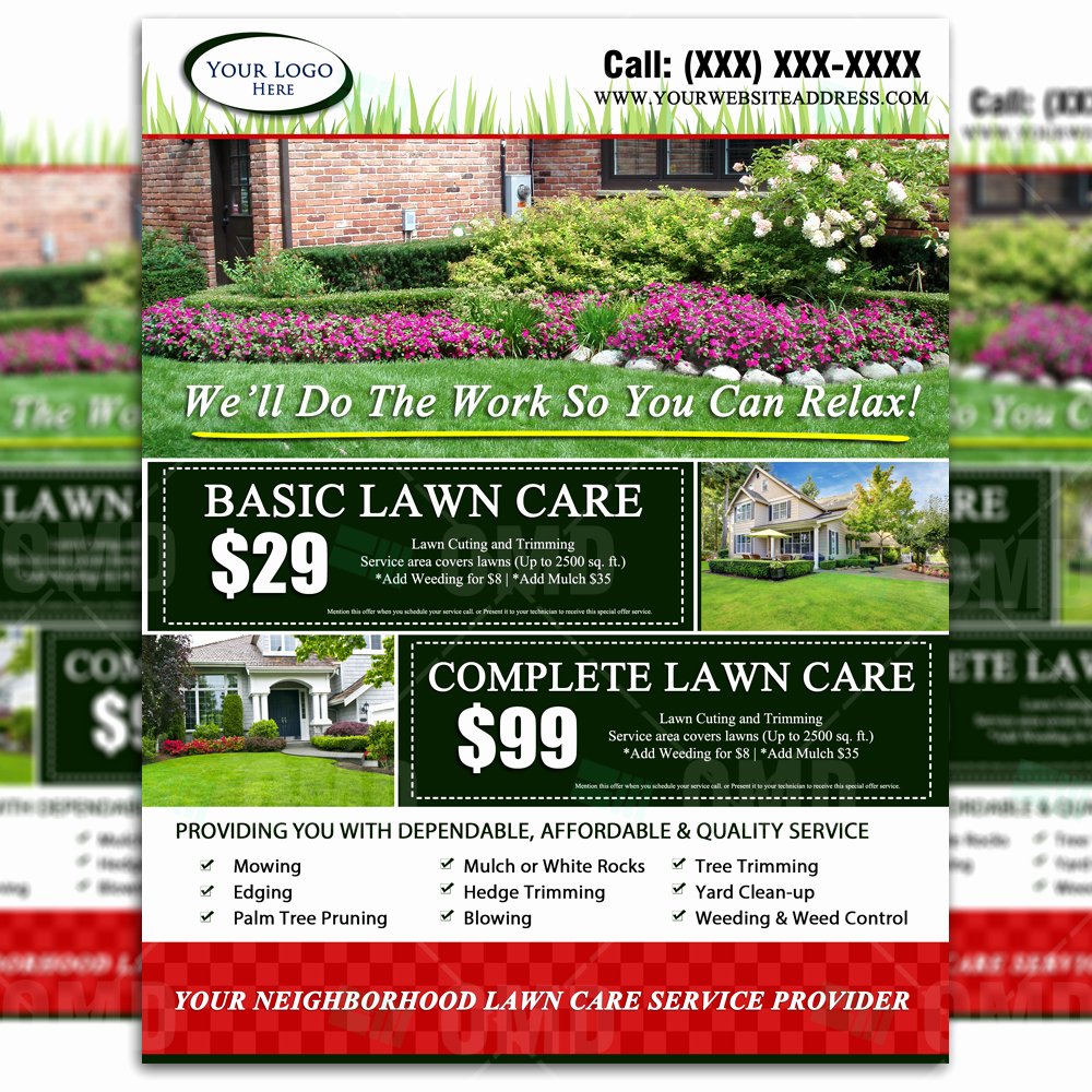 Lawn Care Flyer Template Best Of Lawn Care Flyer Design 2 – the Lawn Market