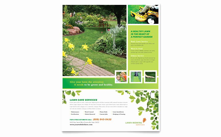 Lawn Care Flyer Template Best Of Lawn Mowing Service Flyer Template Word &amp; Publisher